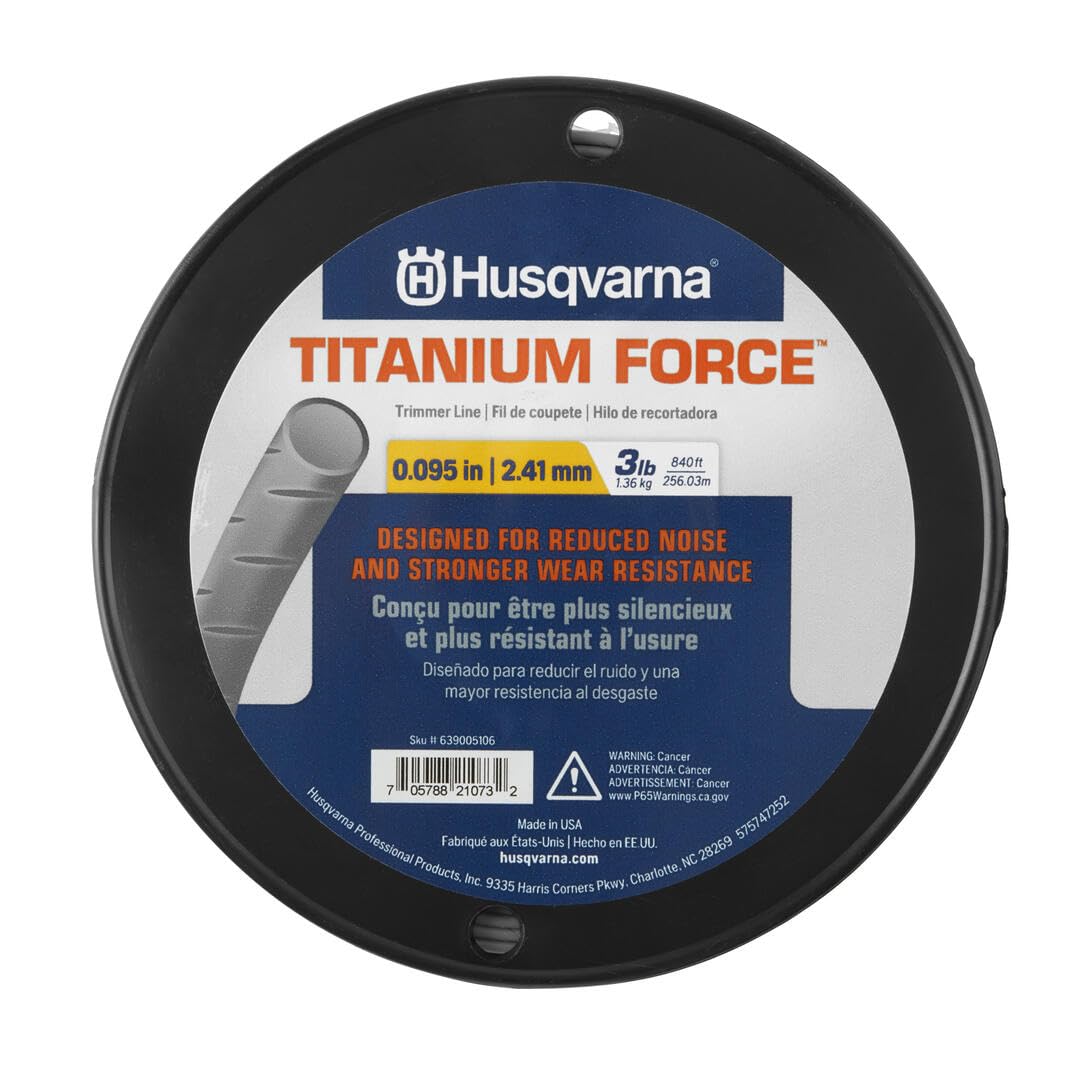 Husqvarna Titanium Force undulated surface closeup showing quieter operation and precise cutting.