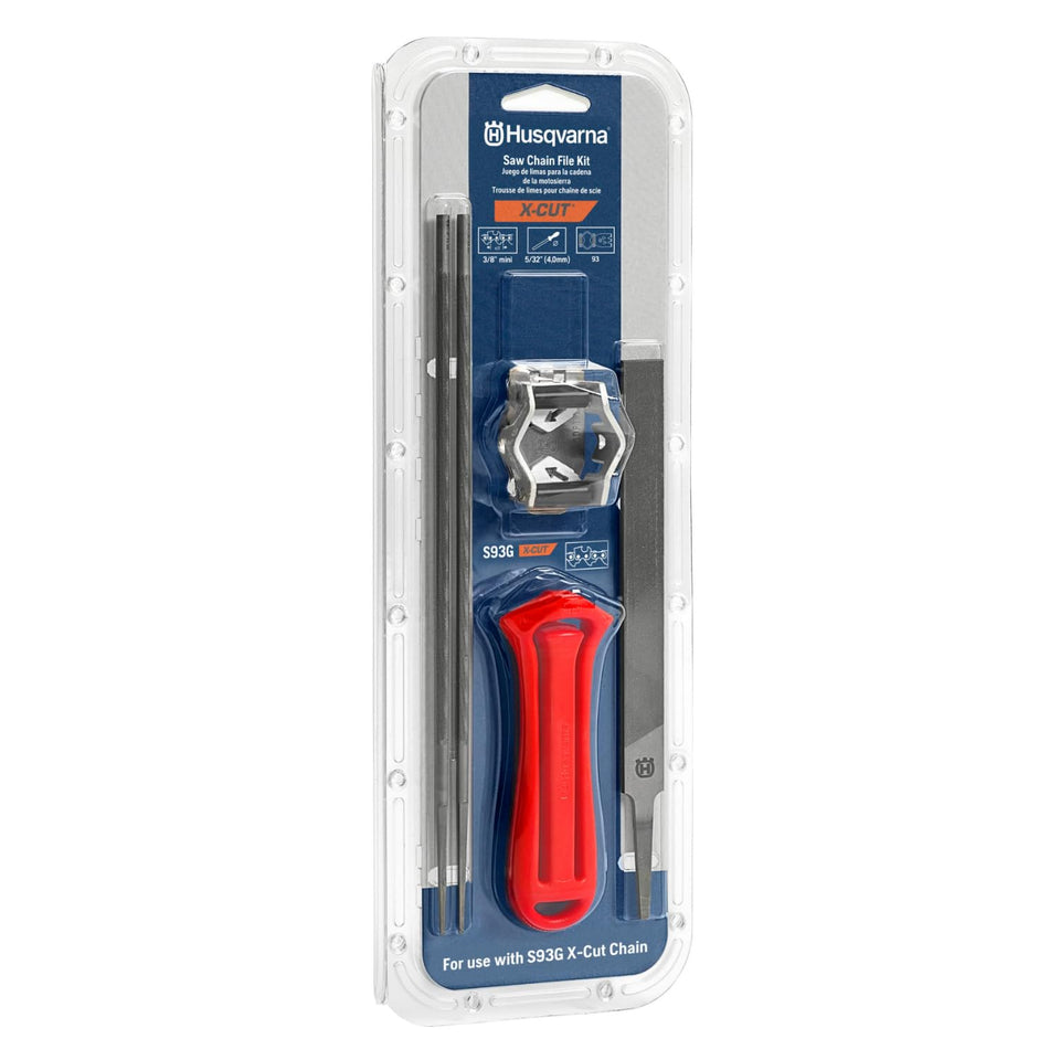 Husqvarna X-Cut S93G file kit handle for precise grip during sharpening.