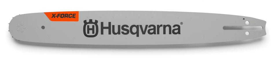 Husqvarna X-Force 18 inch bar for compatible saws enhances cutting precision.