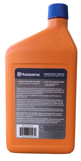 Husqvarna X-Guard packaging featuring a one-quart bottle and premium formula