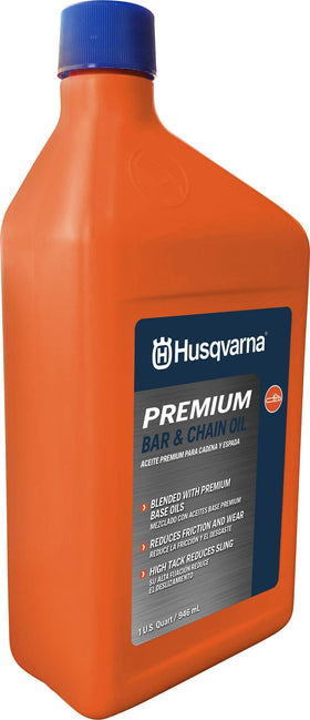 Husqvarna X-Guard oil pour demonstrating smooth flow for consistent lubrication