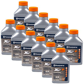 Husqvarna XP 2-cycle oil 12-pack display for convenient fuel mixing