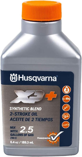 Two-stroke engine in use with Husqvarna XP oil for smooth operation