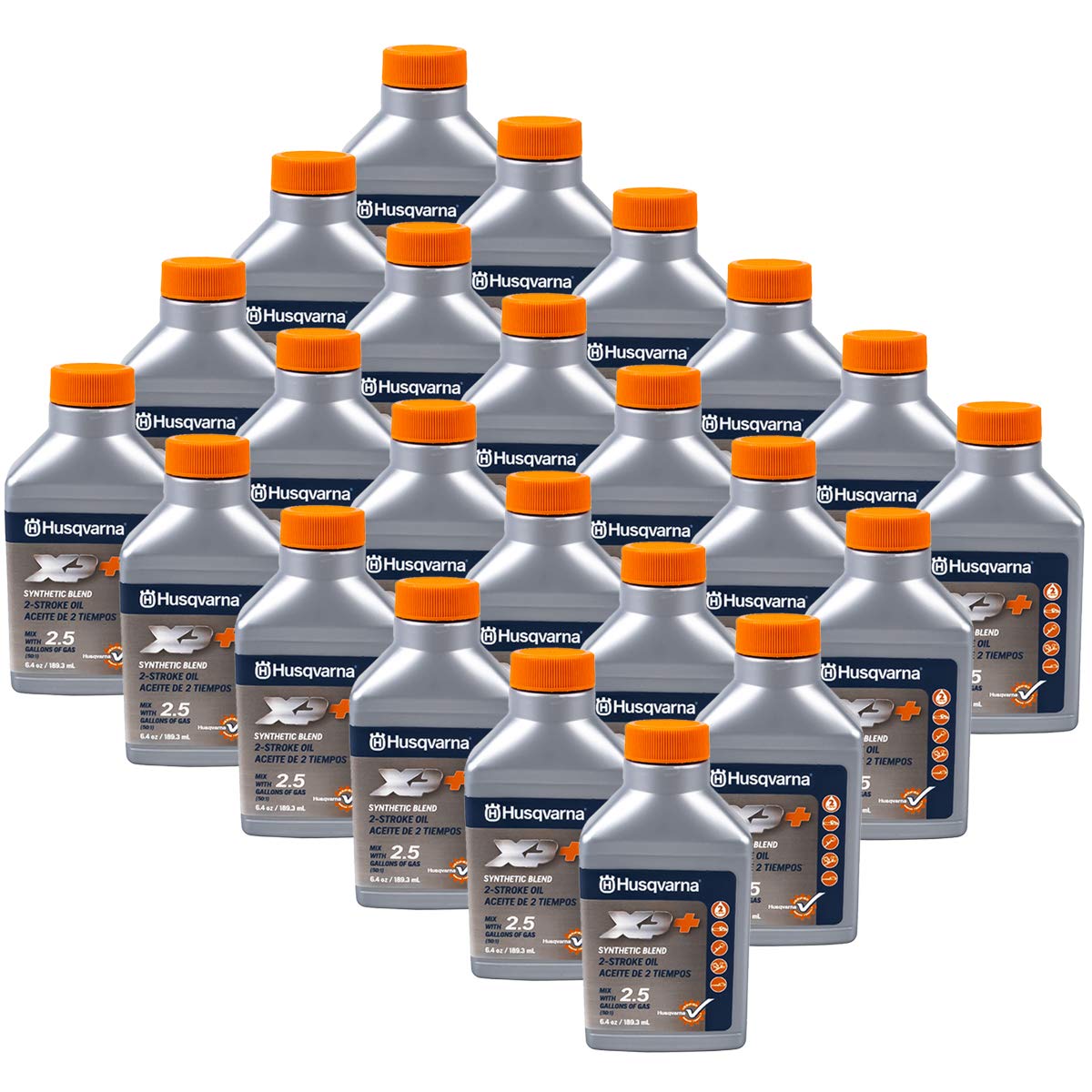 Husqvarna XP oil bottle in workshop supports wear protection and longevity