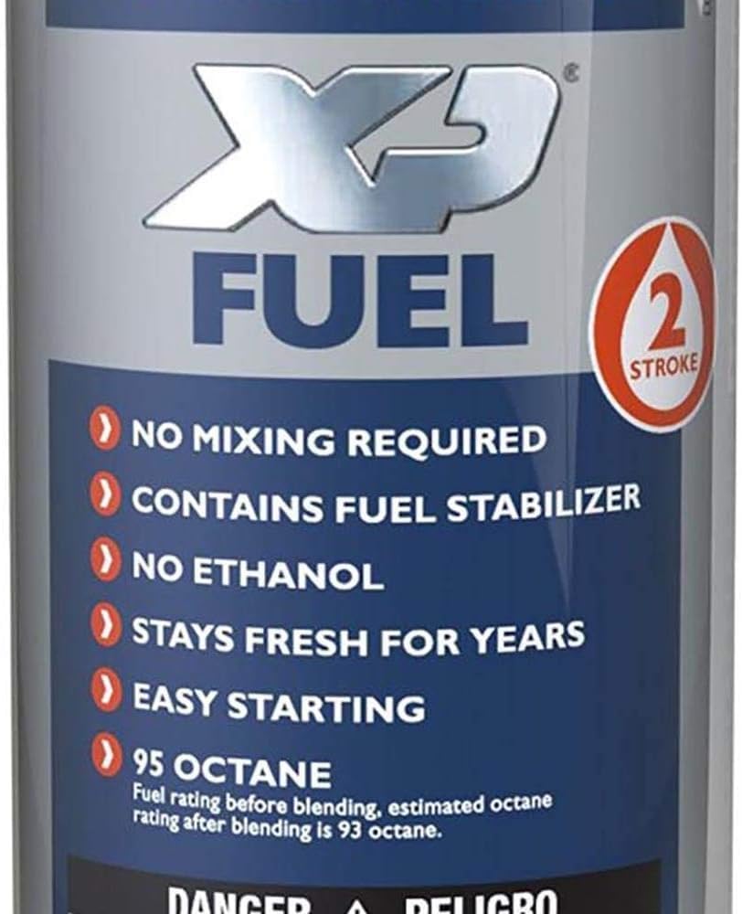 Husqvarna XP 50-to-1 fuel-to-oil ratio in pre-mixed blend.