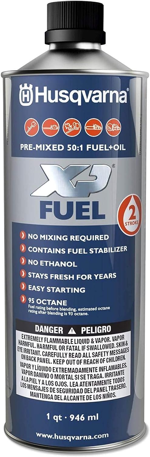 Husqvarna XP ethanol-free fuel for reliable starts and smooth operation.