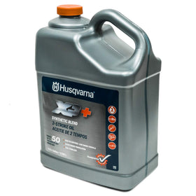 Husqvarna XP+ 1 gallon container in use, ready to mix for up to 50 gallons.