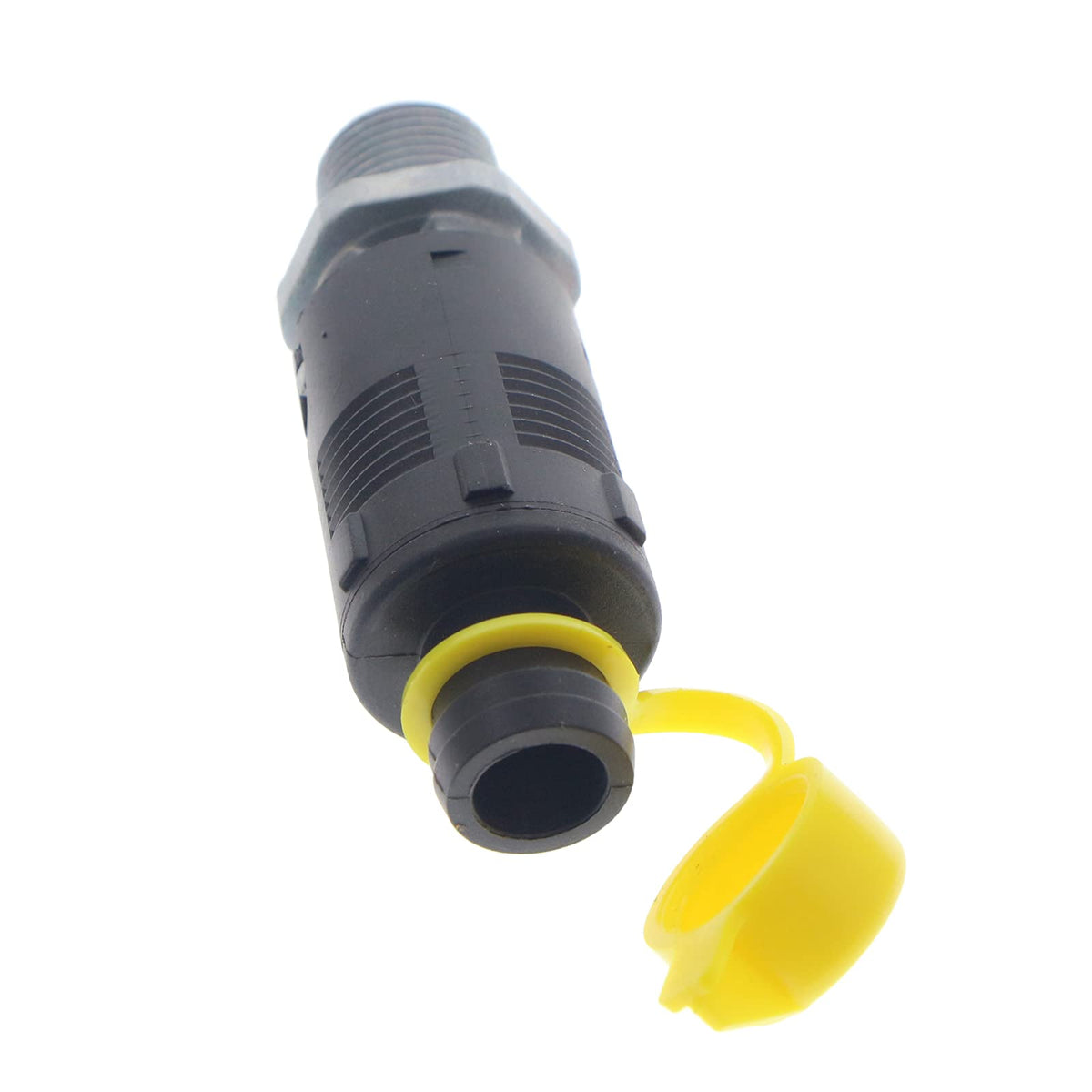 Hutdkte valve cap and hose assembly for clean drainage