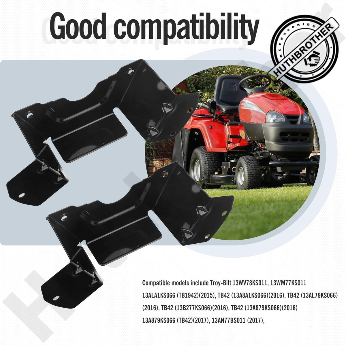 Huthbrother deck belt cover installed on a compatible lawn tractor