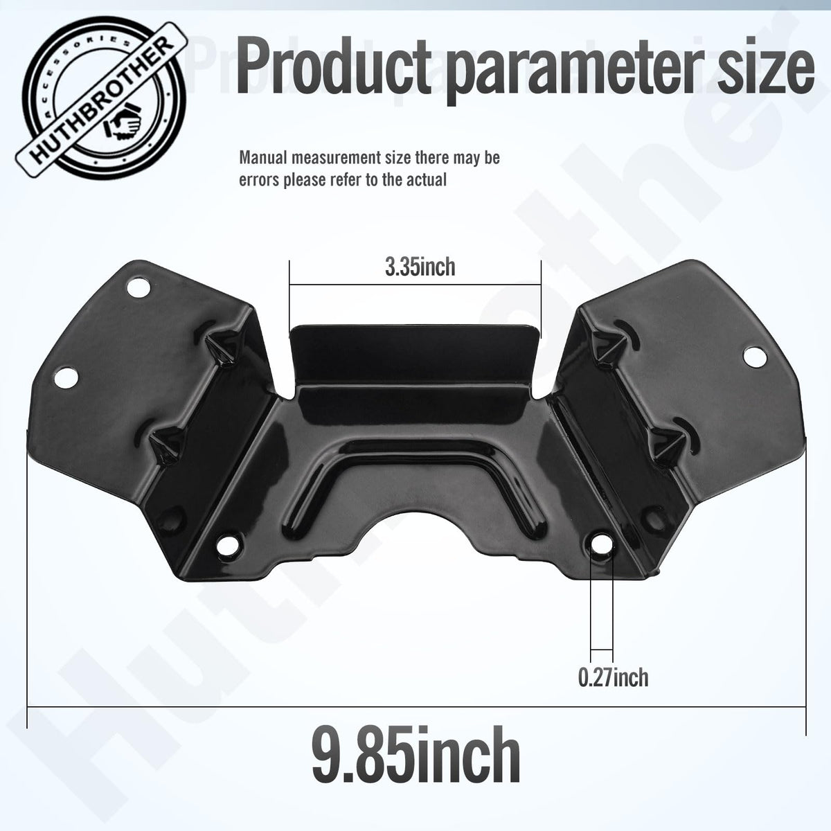 Huthbrother deck belt cover side view demonstrates slim profile for easy installation