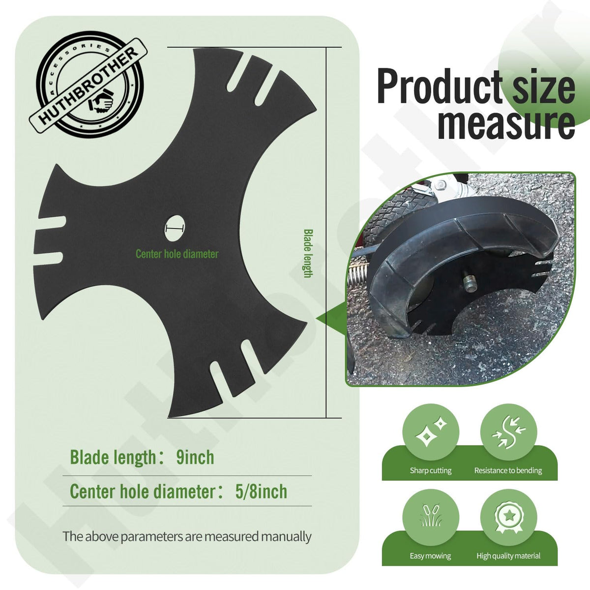Huthbrother center-hole detail 5/8 inch for secure mounting.
