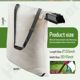 Huthbrother debris-collection bag in action with leaf debris.