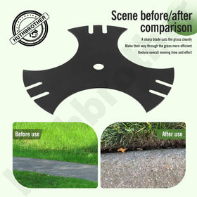 Huthbrother precision-cut blade enables faster mowing and cleaner edges.