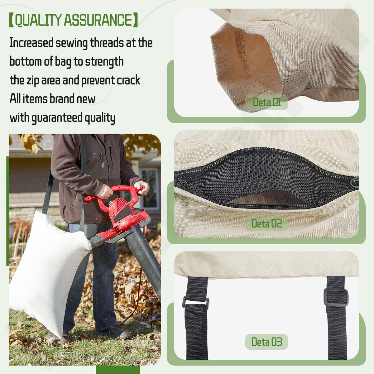 Huthbrother Toro compatibility 51436-51621 bag ensures easy swaps.