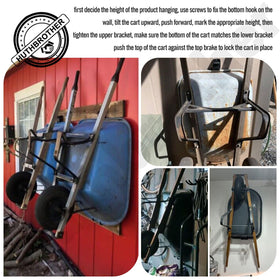 Huthbrother heavy-duty steel wheelbarrow bracket designed for outdoor use