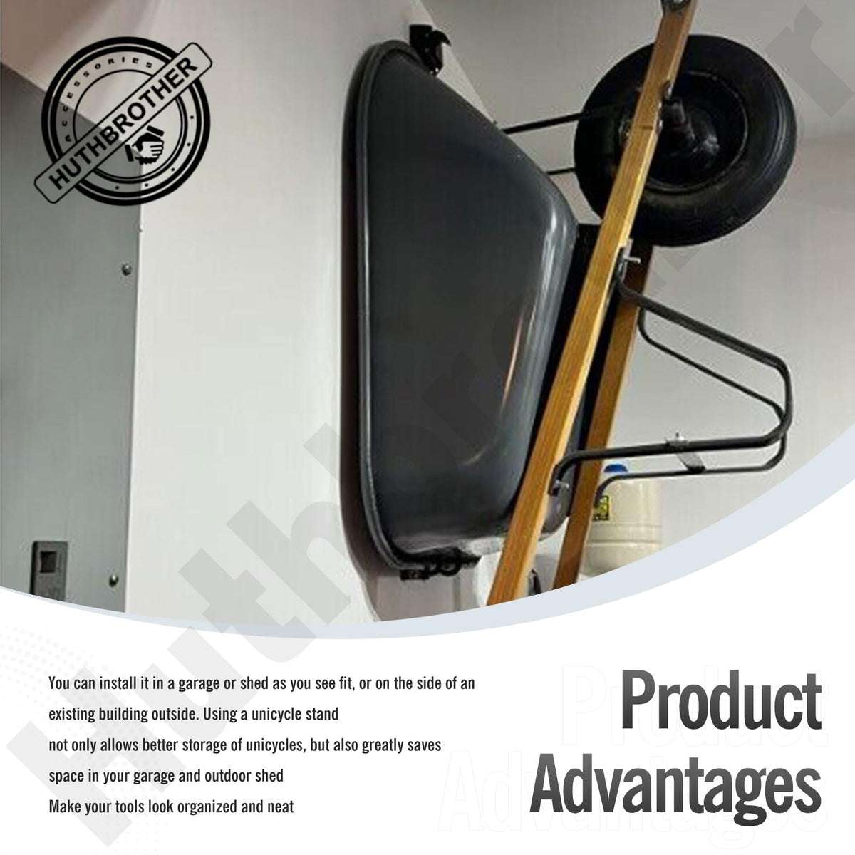 Huthbrother installation example showing wall screws and mounting process