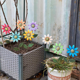 HUTHDAK metal flowers 16-14 inch height creates elegant height along pathways