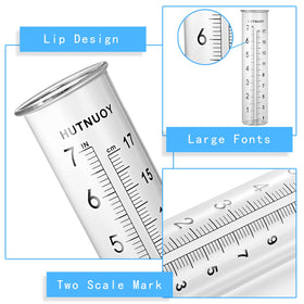 HUTNUOY 7-inch capacity tube displayed for garden measurement use