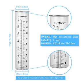 HUTNUOY rain gauge tube showing easy-to-read scale for quick readings