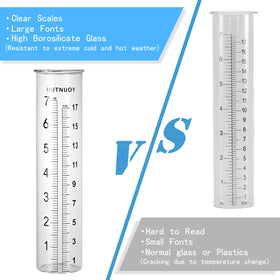 HUTNUOY heat and cold resistant glass rain gauge tube outdoors