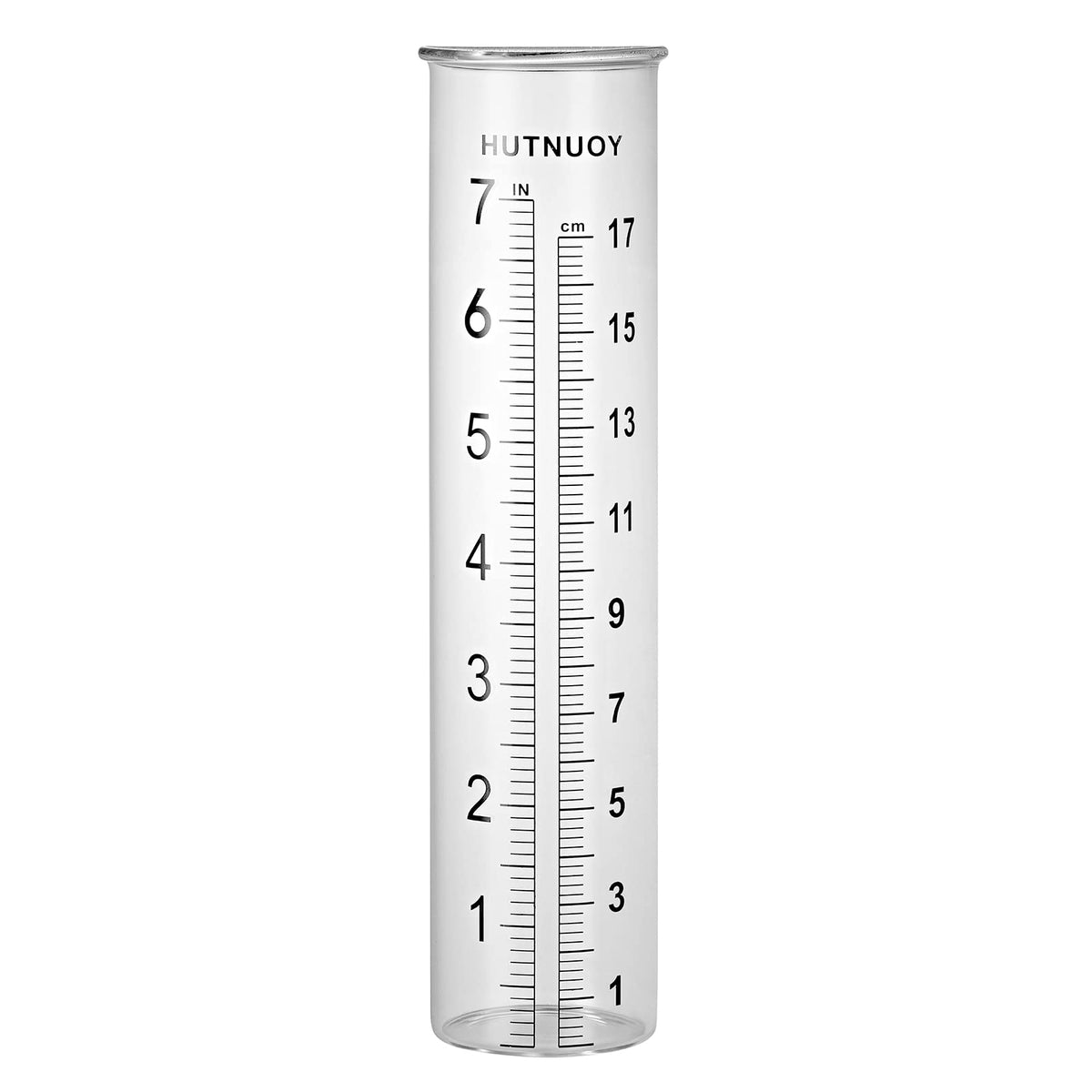 HUTNUOY rain gauge tube with lip design for stable mounting outdoors