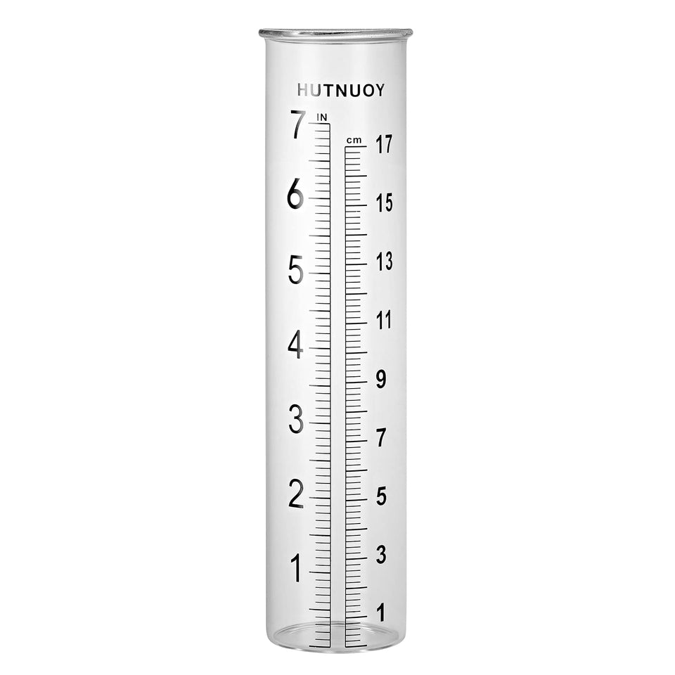 HUTNUOY rain gauge tube with lip design for stable mounting outdoors