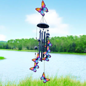 HUVNSOCH large butterfly detail highlights graceful centerpiece for patio decor.
