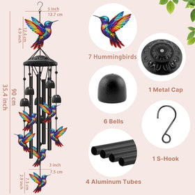 HUVNSOCH melodic aluminum tubes create a soft, lasting outdoor sound.