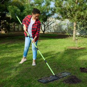 HUZSV lawn leveling rake easy-assembly saves setup time for quick projects