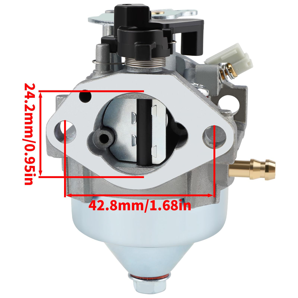 Carburetor kit includes fuel filter to help clean fuel flow.