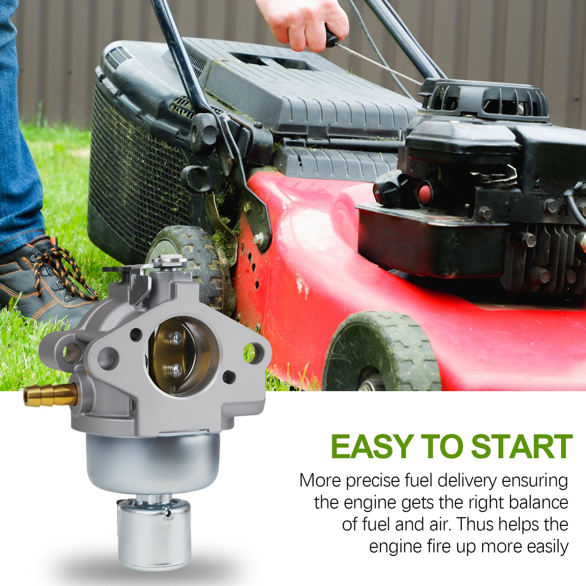 HUZTL Courage 18hp carburetor on Kohler SV600 series for consistent mowing performance.