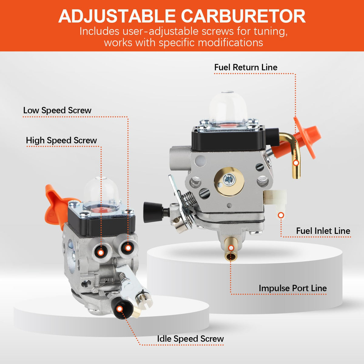 Installation guide view for the HUZTL carburetor kit