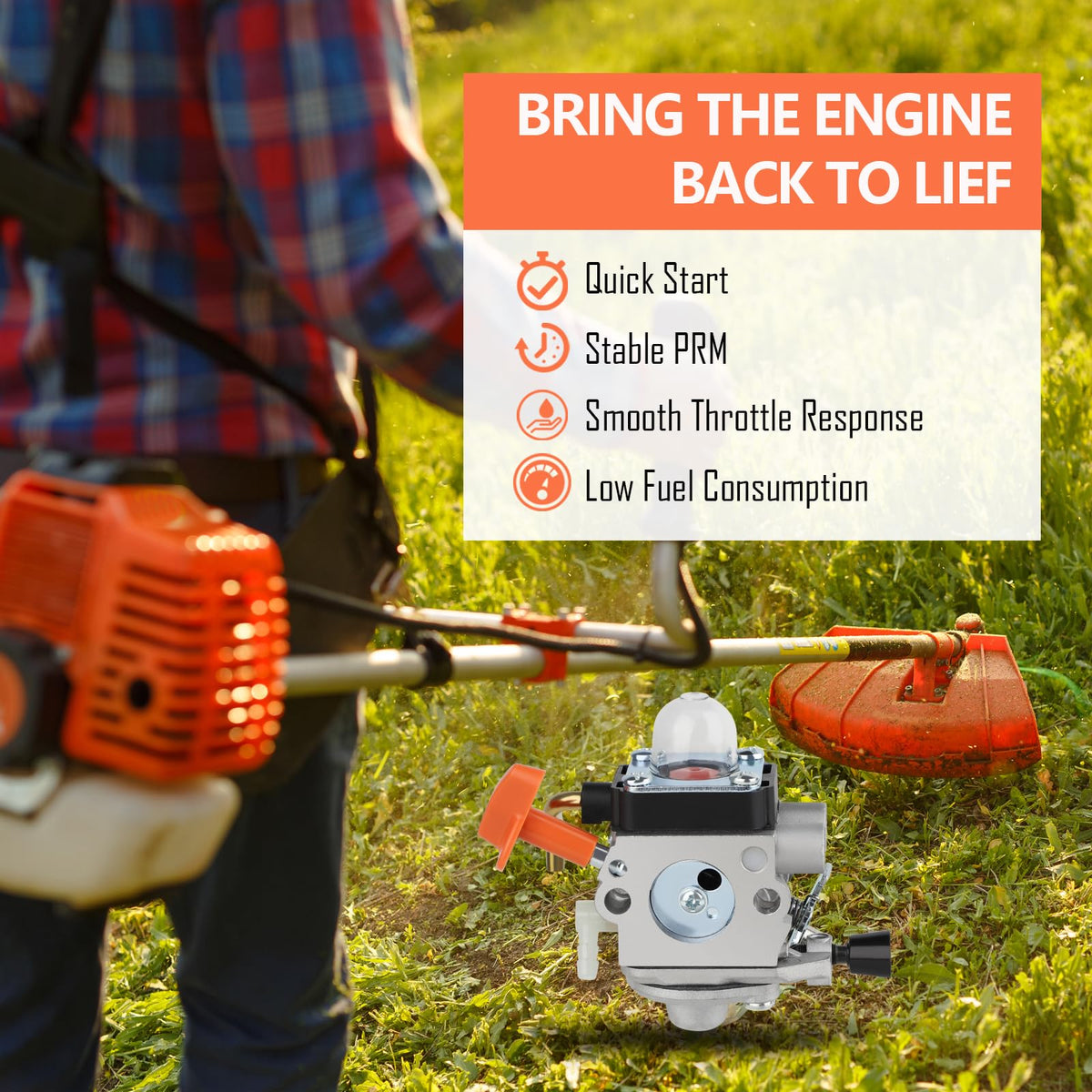 Kit mounted on a Stihl FS90R for compatibility check