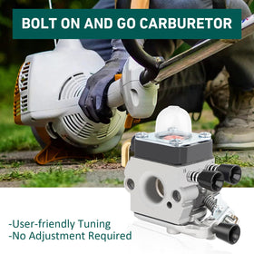 HUZTL KM55 kombi motor carburetor, versatile for hedge trimmers and brush cutters.