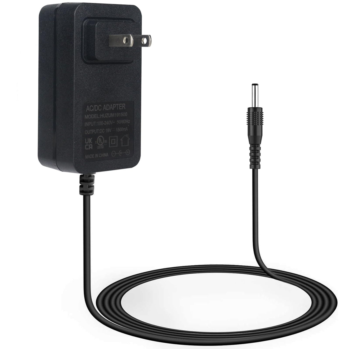 HUZUM 19V portable power adapter for M82 with compact travel-friendly design and reliable charging