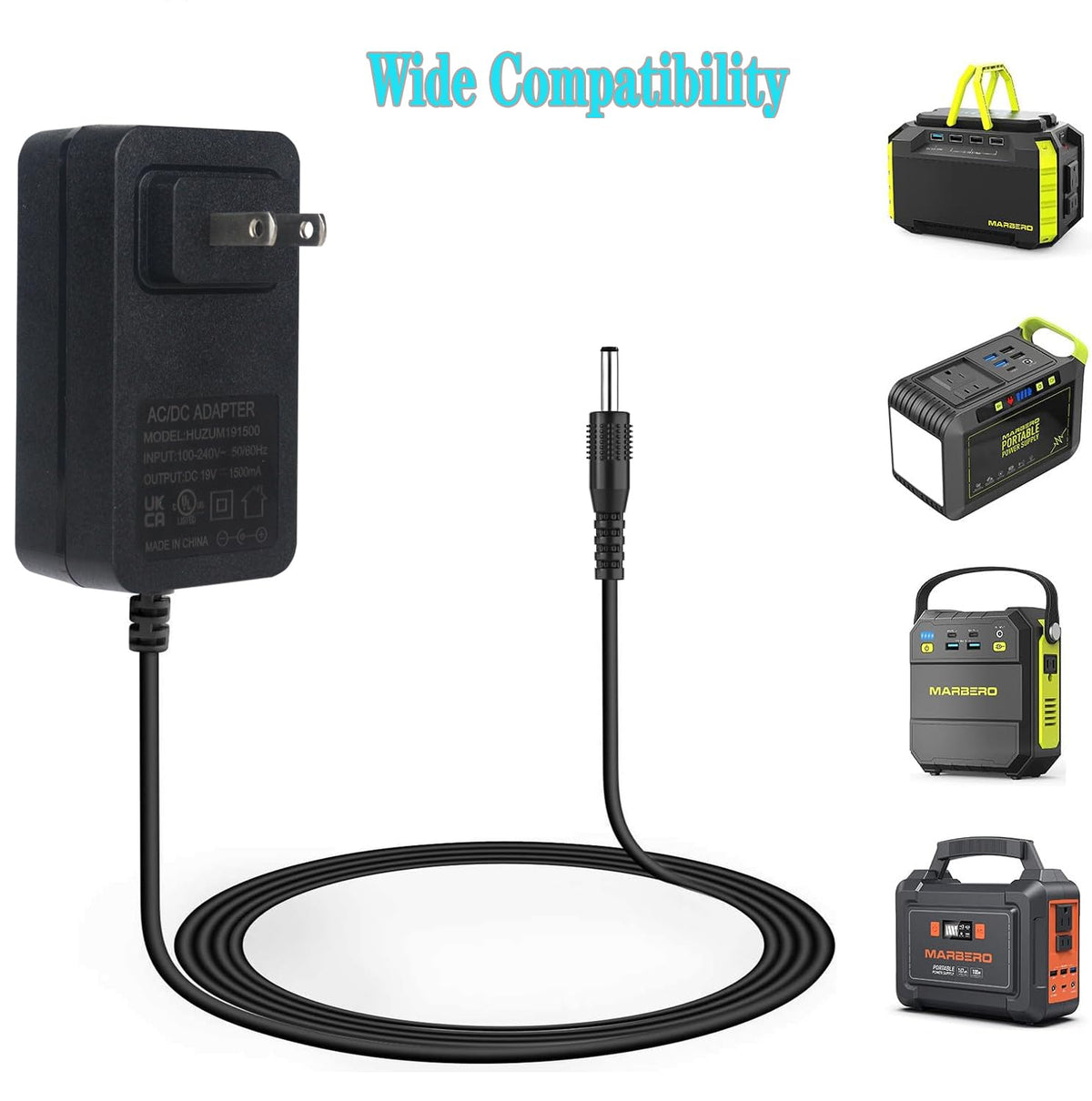 HUZUM 19V power adapter for M87 delivering secure, reliable charging
