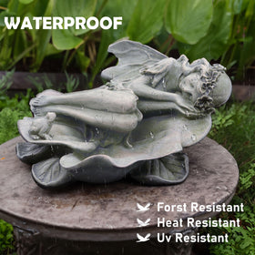hvfun lotus-leaf statue closeup highlights detailed craftsmanship.