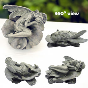 hvfun resin garden-angel statue withstands outdoor conditions with lasting charm.