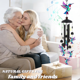 HWING metal wind chime gift adds lasting charm to gardens and porches.