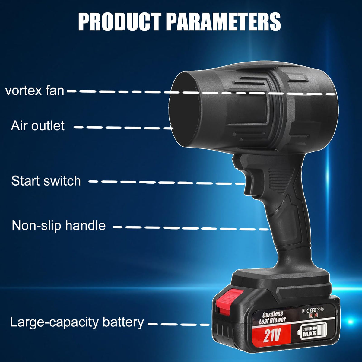 HWLANTU battery charging status indicator helps monitor recharge progress.