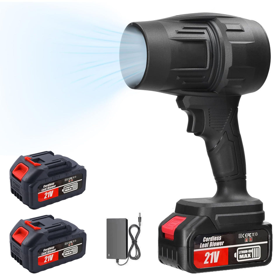 HWLANTU cordless leaf blower handheld operation for easy yard cleanup.