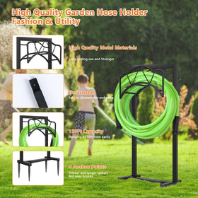 HWRHTR garden hose stand in the sun demonstrates easy assembly