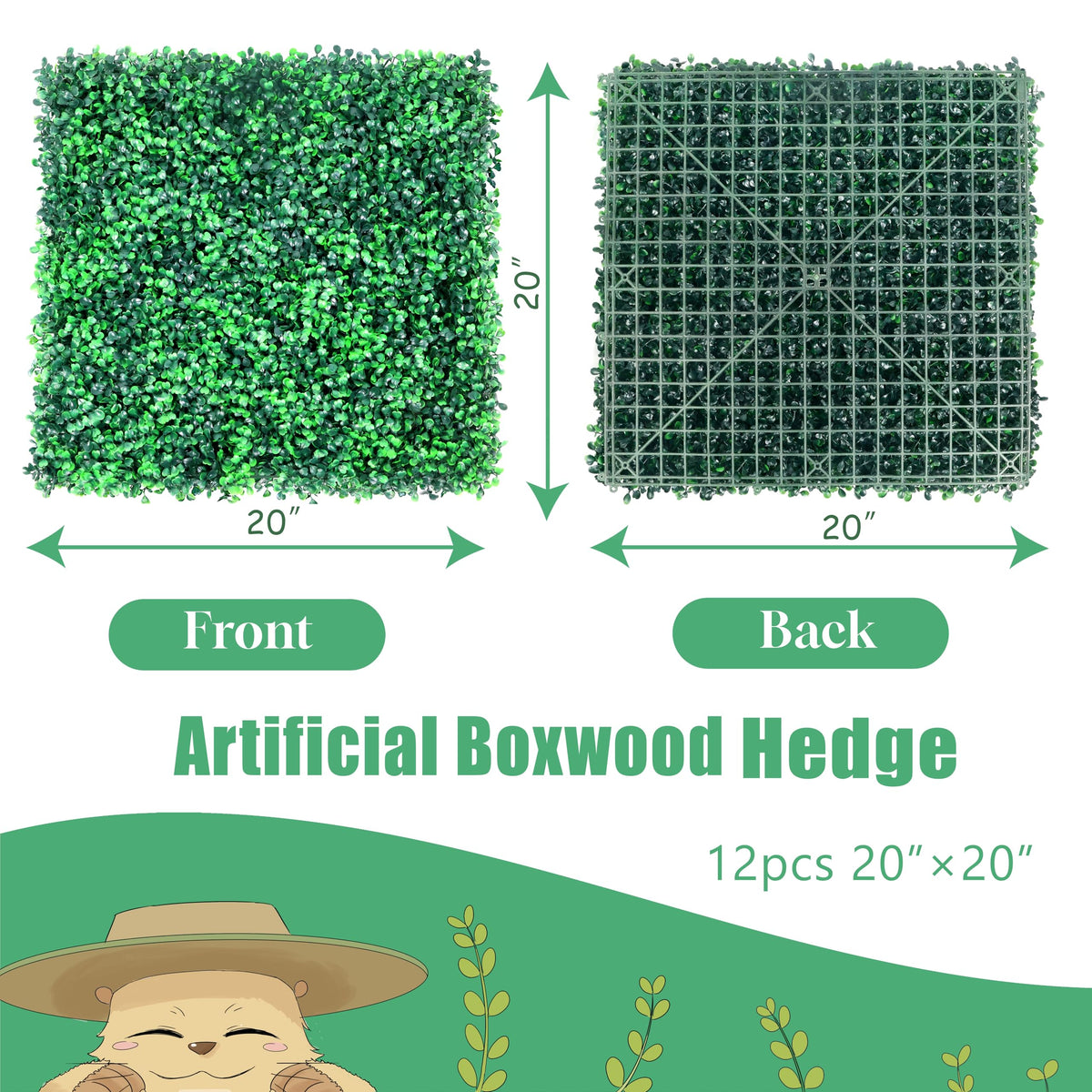 HWT boxwood hedge wall panel provides dense privacy for outdoor events.