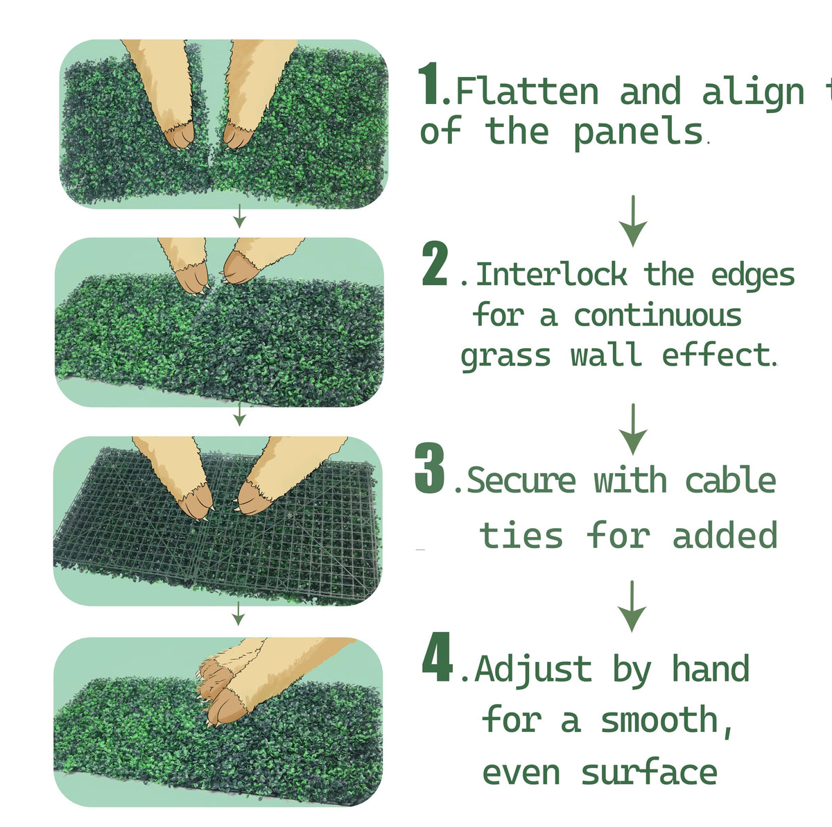 HWT greenery wall backdrop adds versatile base for scene design.