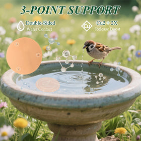 HWYEE all season copper disk fits deck, hanging, or fountain baths.