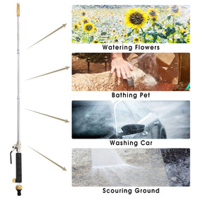 Extendable wand lengths for reaching car roofs and gutters