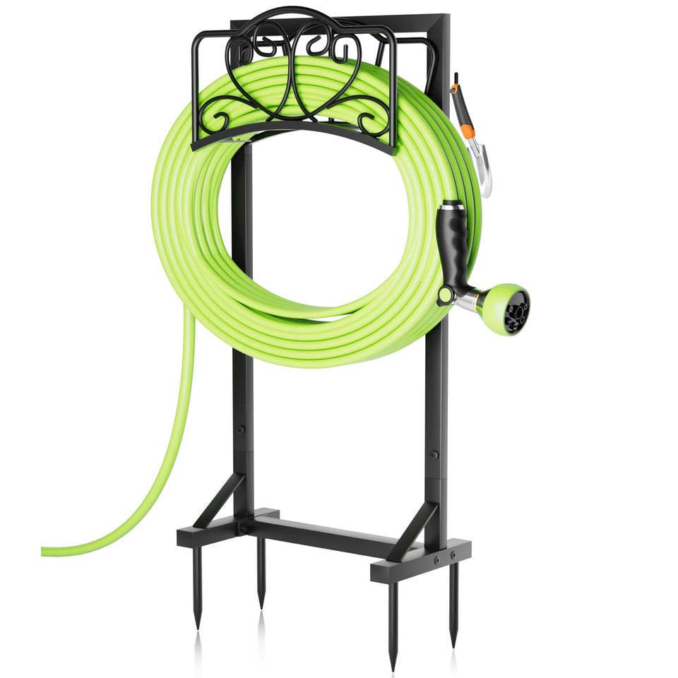HXJLJY garden hose holder with stable base for outdoor storage