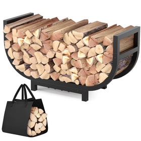 HXJLJY 30-inch firewood rack with arch design for organized, dry logs.