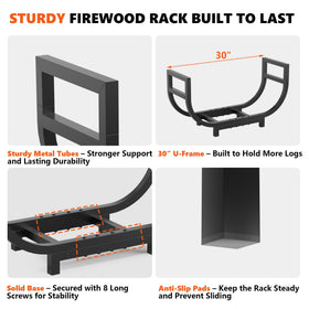 HXJLJY indoor-outdoor rack suitable for fireplaces and patios.