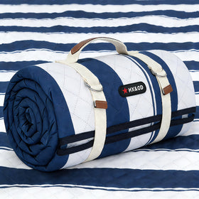 HX&OD outdoor picnic blanket 80x80 folded for easy transport.